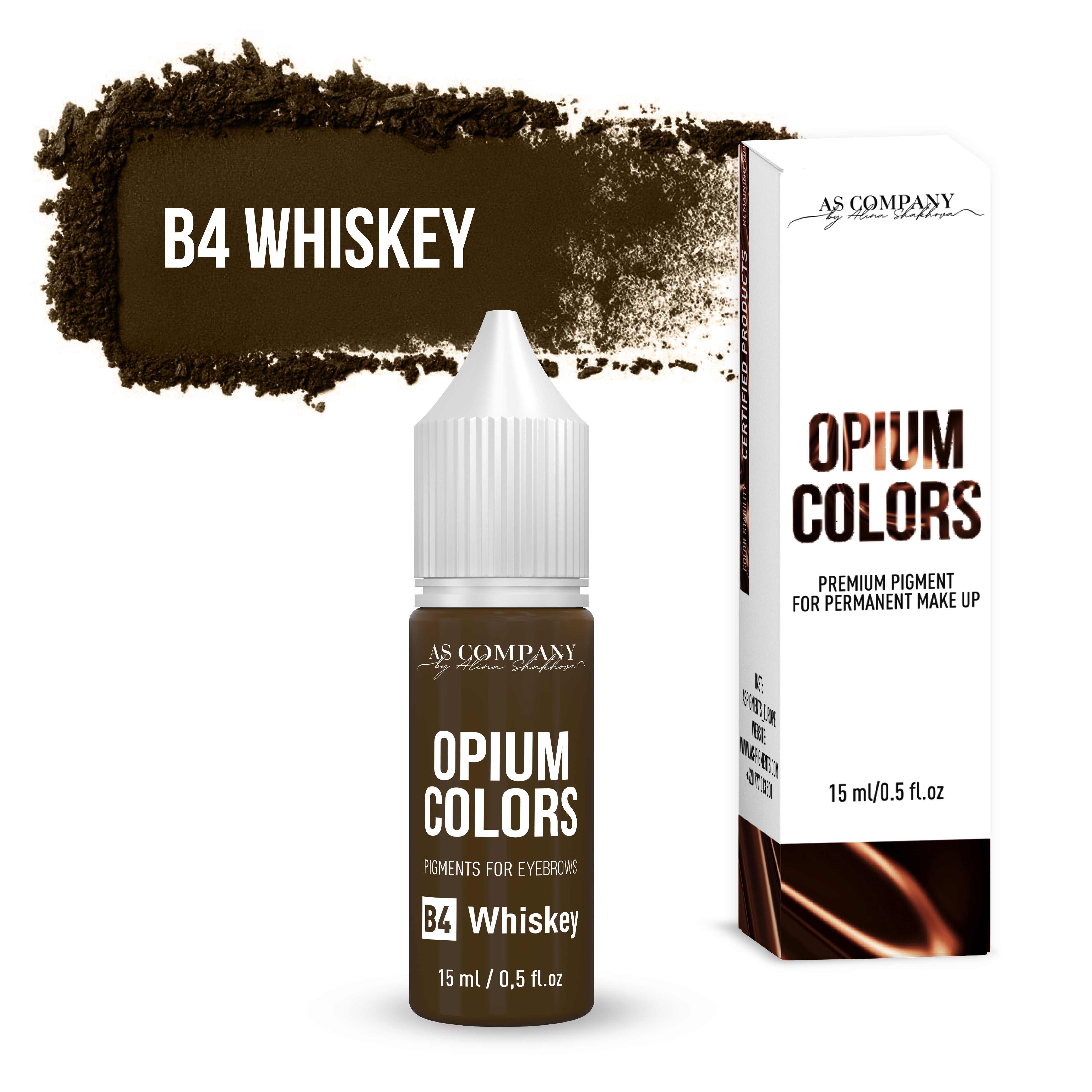 B4-WHISKEY brow pigment 6ml, 15ml (OPIUM COLORS)