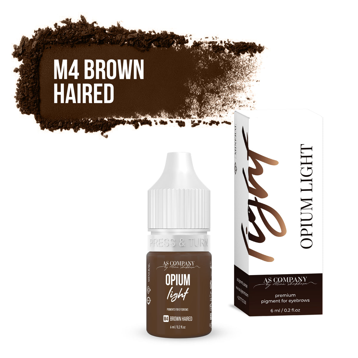 M4 BROWN HAIRED mineral eyebrow pigment 15 ml (OPIUM LIGHT) AS-Company™