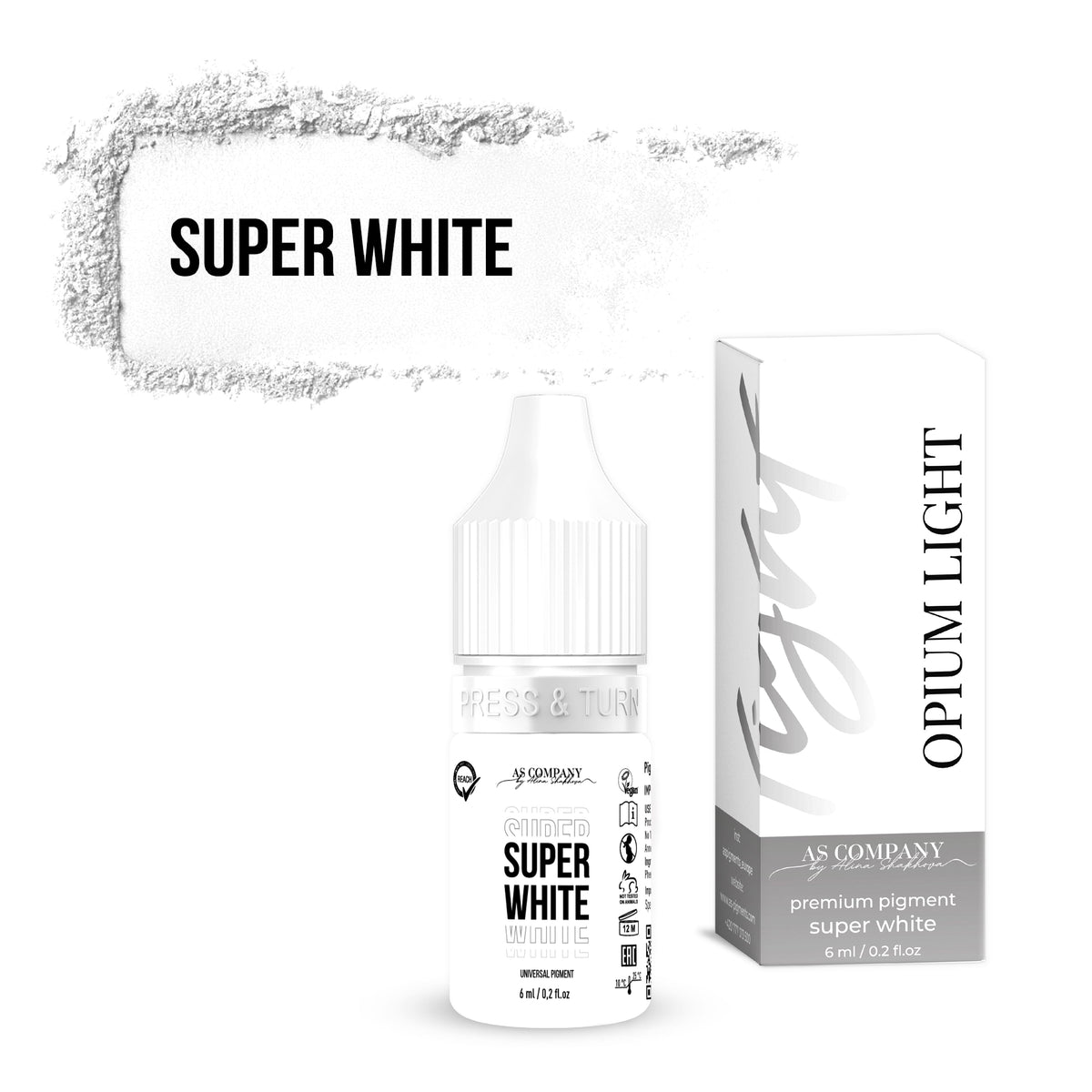 SUPER WHITE universal pigment, 6ml, 15 ml (OPIUM LIGHT) AS-Company™