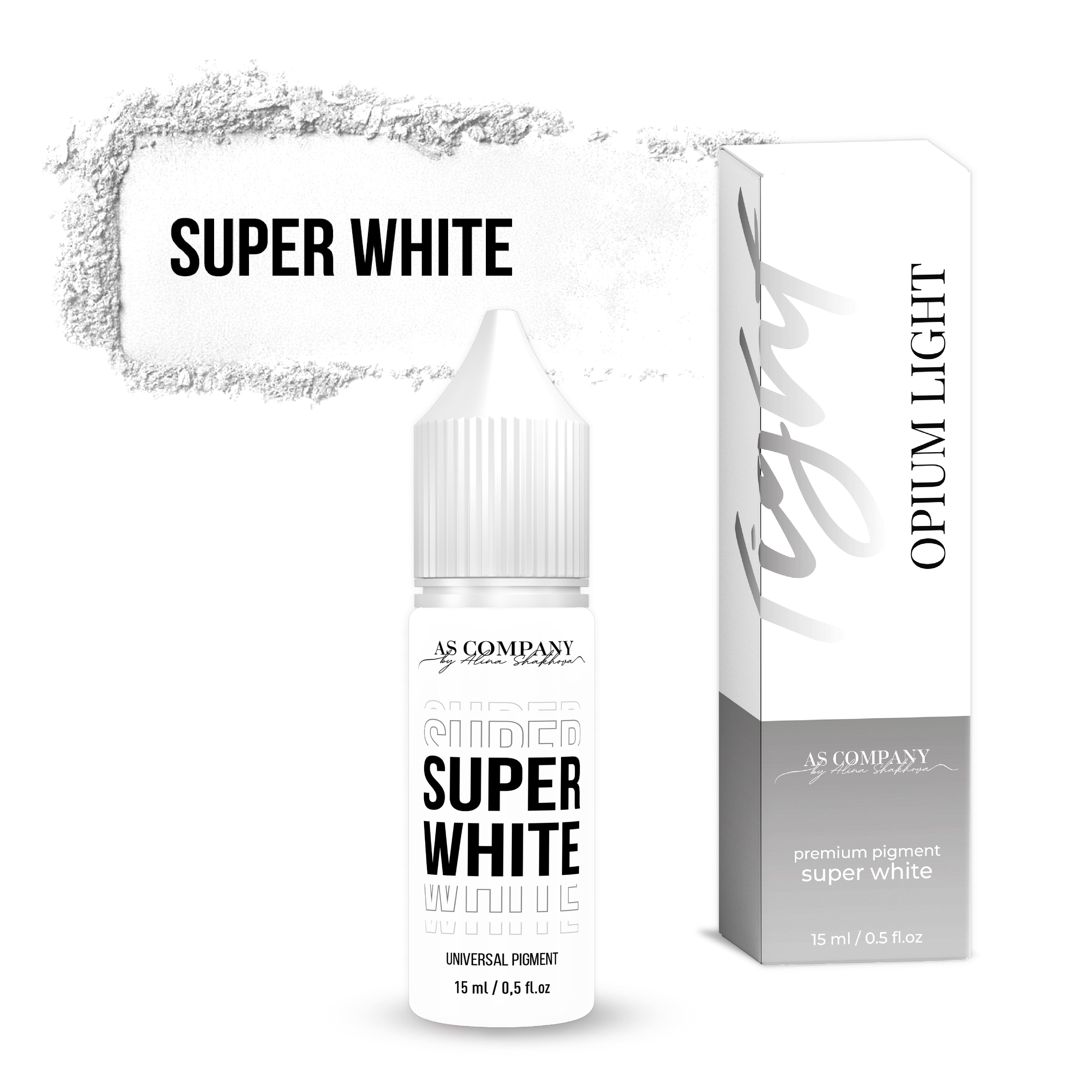 SUPER WHITE universal pigment, 6ml, 15 ml (OPIUM LIGHT) AS-Company™