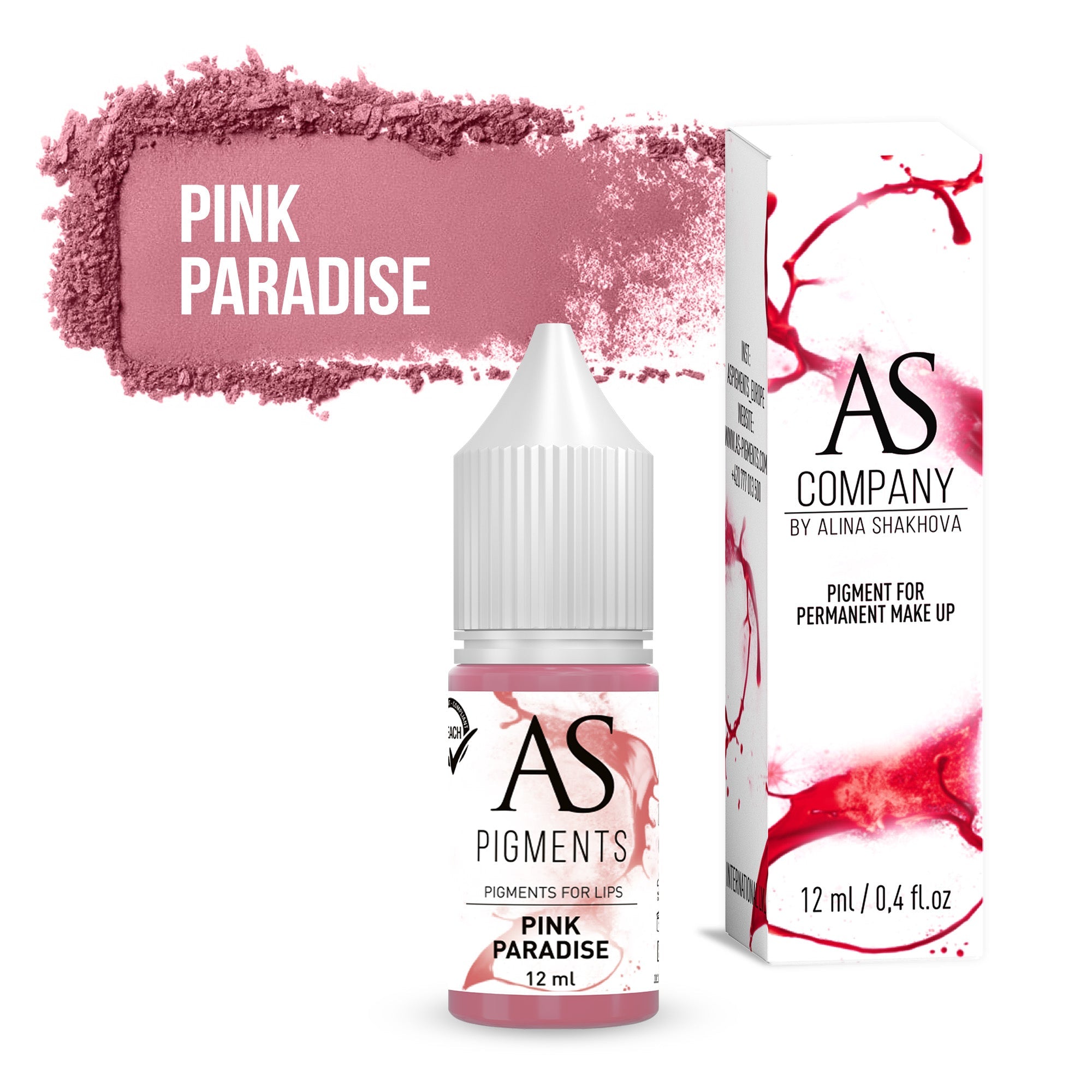 Pink paradise lip pigment, 6ml, 12ml