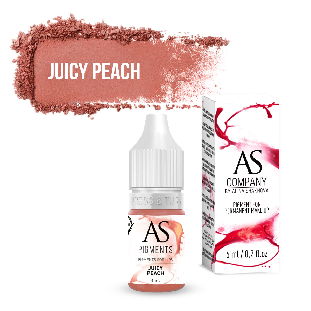 Juicy peach lip pigment, 6ml, 12ml