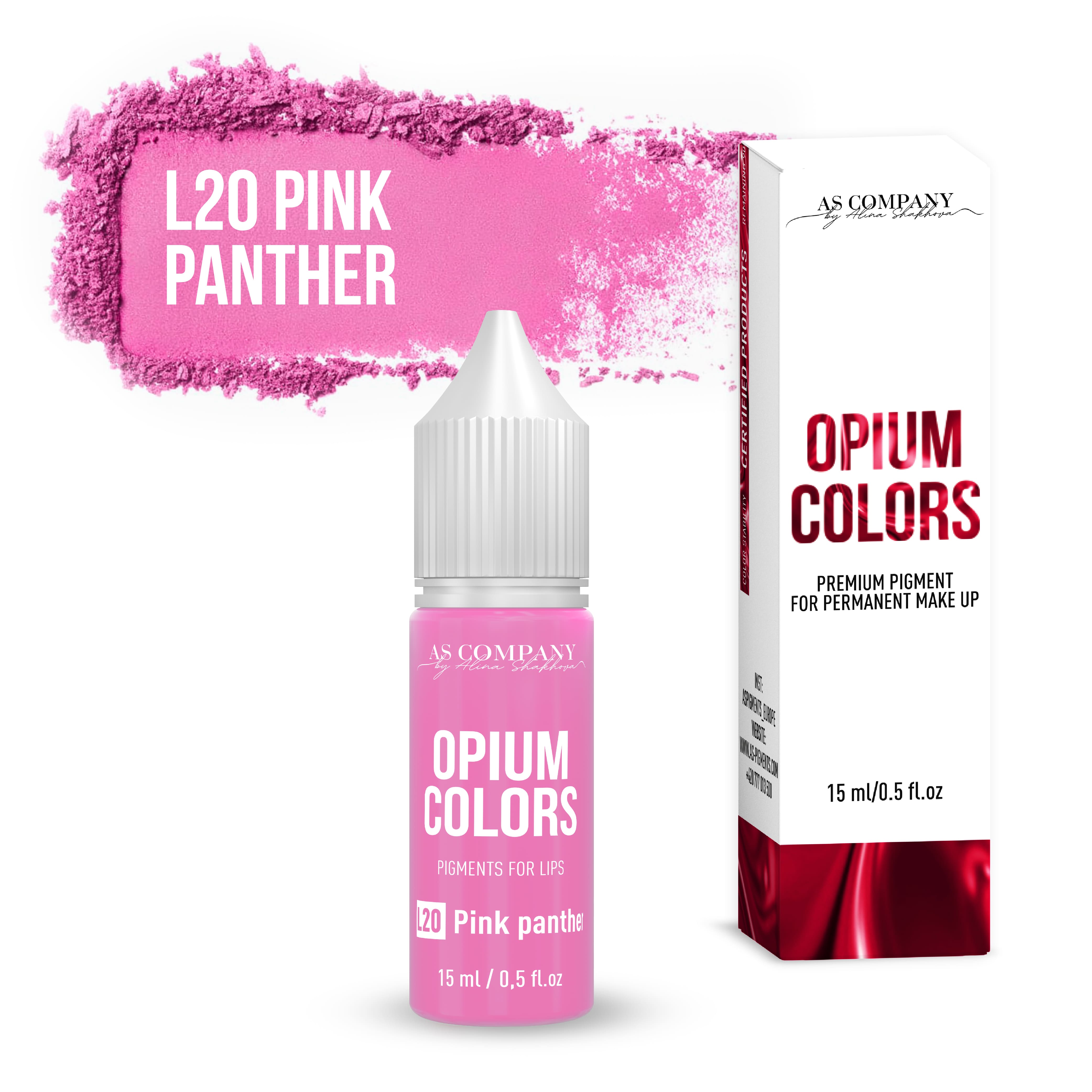 L20-PINK PANTHER lip pigment 6ml, 15ml, (OPIUM COLORS)