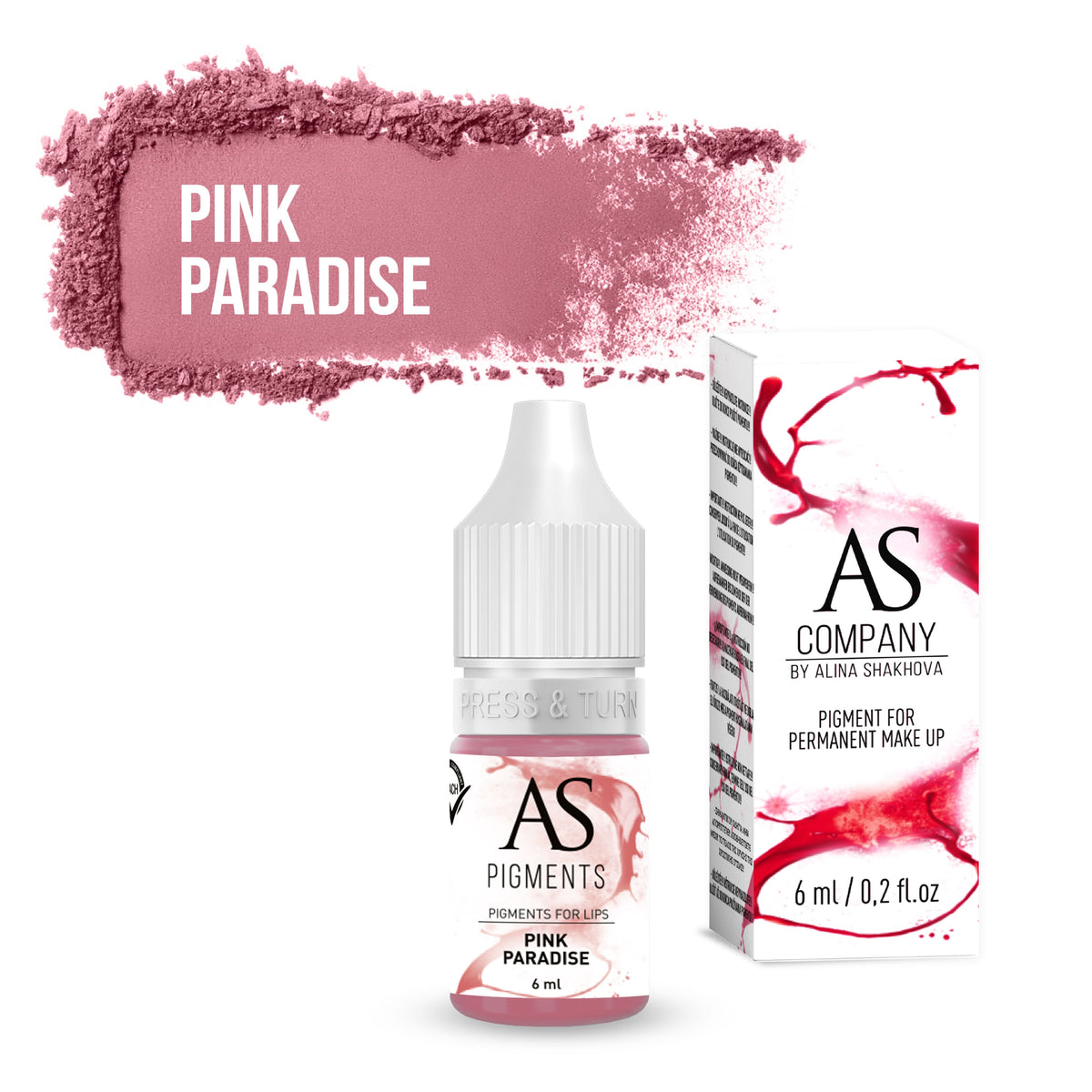 Pink paradise lip pigment, 6ml, 12ml