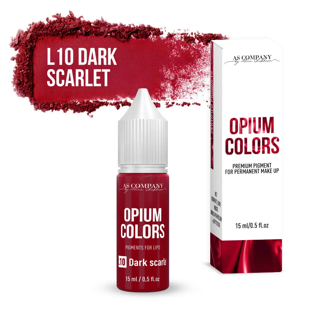 L10 Dark Scarlet - Pigment Organic Pentru Buze 6 Ml 15Ml (Opium Colors)