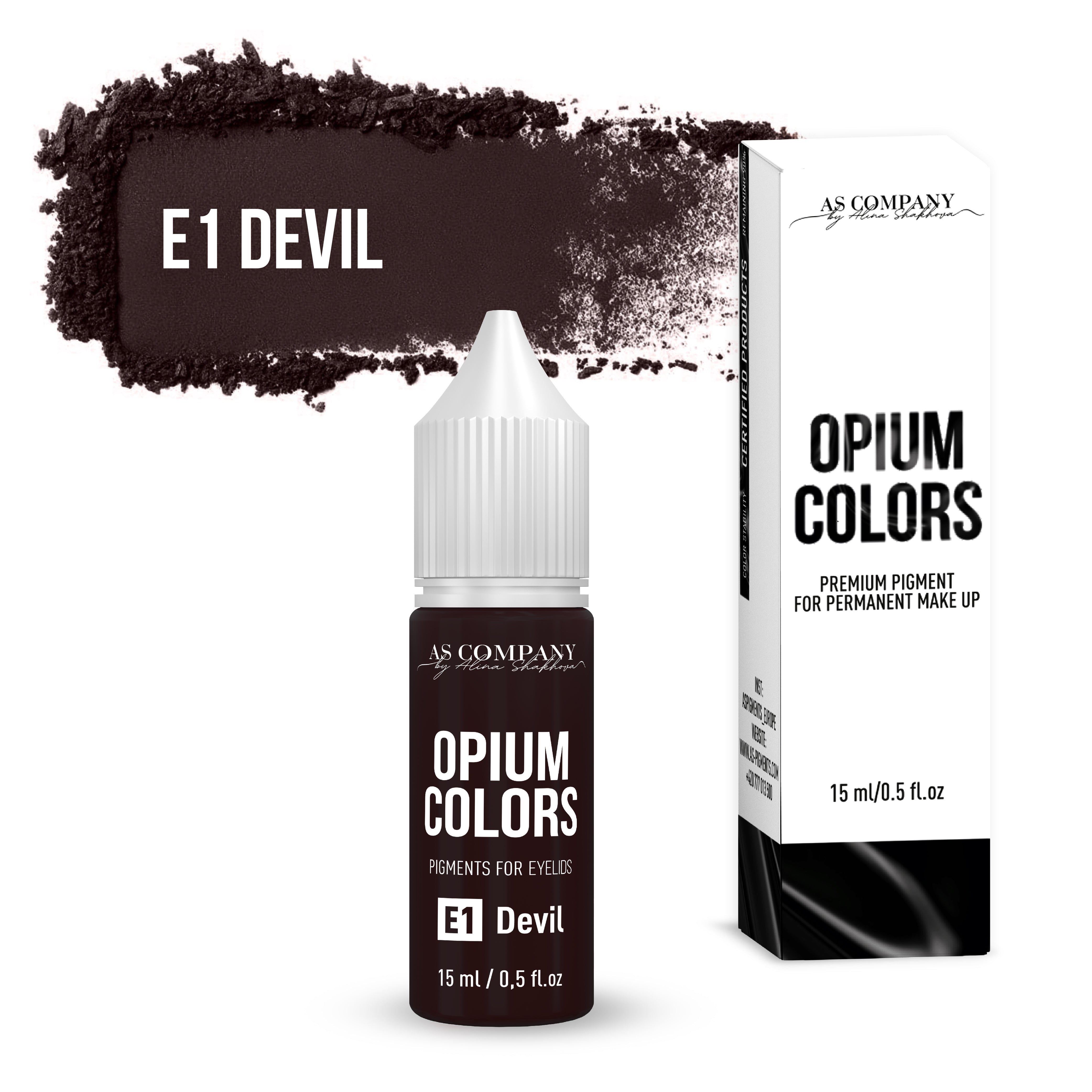 E1-DEVIL brow pigment 6ml, 15ml (OPIUM COLORS)